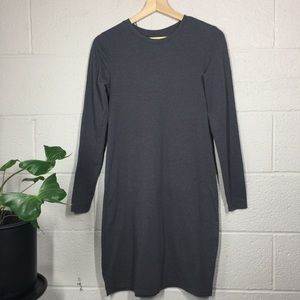 Like New dip Long Sleeve Shirtdress